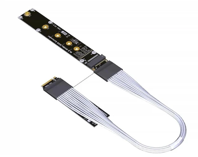 Main image of M.2 Mkey SSD Extension Cable Gen5 PCIe 5.0 x4 128Gbps Max, High-Temp Compatible with NVMe 2280/22110 SSD (15CM,K44SH-HT for 22110)