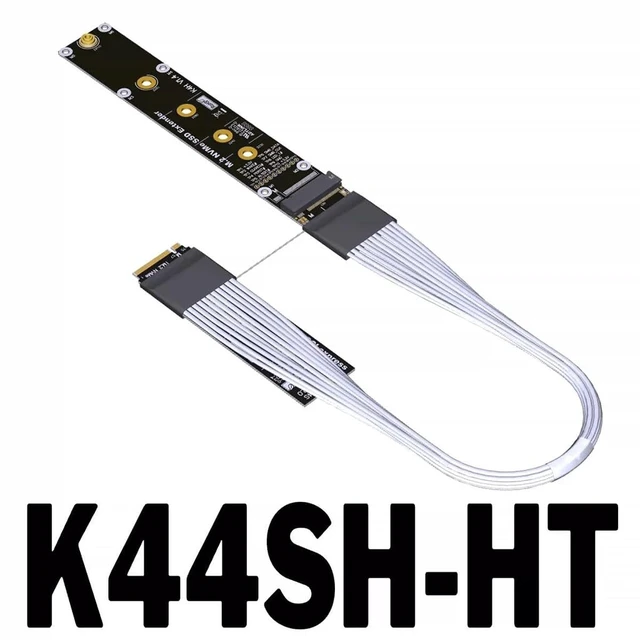 Alt view image 2 of 7 - M.2 Mkey SSD Extension Cable Gen5 PCIe 5.0 x4 128Gbps Max, High-Temp Compatible with NVMe 2280/22110 SSD (15CM,K44SH-HT for 22110)