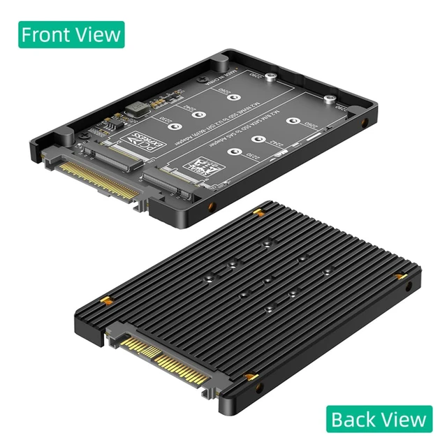 Alt view image 6 of 7 - NVMe-Compatible M-Key + NGFF B-Key SSD to U.2 SFF-8639 Converter Card with Case Supports 2230 2242 2260 2280 M.2 SSD for Server NAS