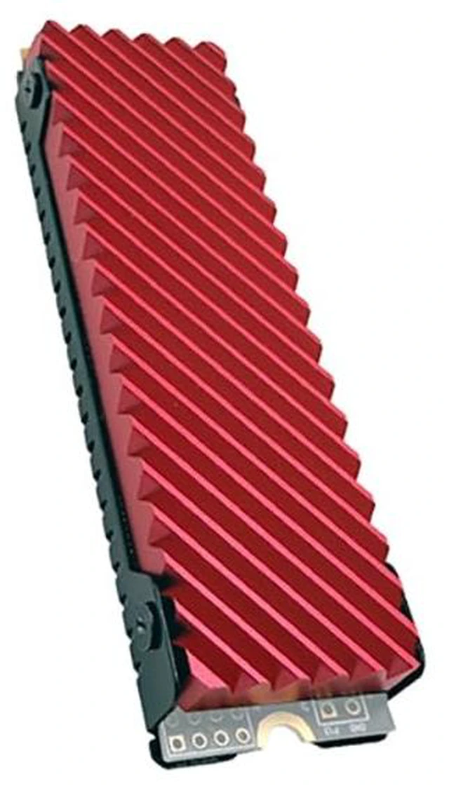 Main image of Aluminum M.2 2280 SSD Heatsink Passive Cooling Heat Sink with Thermal Pad Efficient Heat Dissipation (Red)