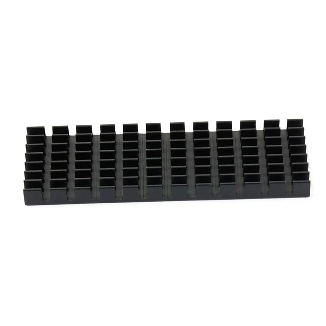 Alt view image 2 of 7 - Upgraded Heatsink Cooler Heat Sink Cool Fin Thermal Conductive Adhesive for M.2 NGFF 2280 PCI-E NVME SSD 70 * 22mm Thickness 3/6mm (6mm, Black)