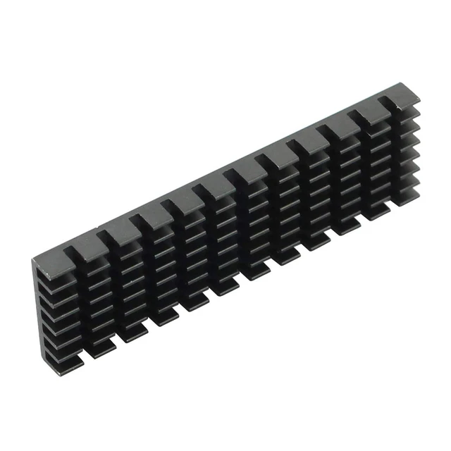 Alt view image 4 of 7 - Upgraded Heatsink Cooler Heat Sink Cool Fin Thermal Conductive Adhesive for M.2 NGFF 2280 PCI-E NVME SSD 70 * 22mm Thickness 3/6mm (6mm, Black)