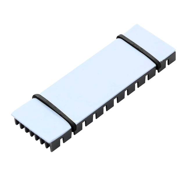 Alt view image 5 of 7 - Upgraded Heatsink Cooler Heat Sink Cool Fin Thermal Conductive Adhesive for M.2 NGFF 2280 PCI-E NVME SSD 70 * 22mm Thickness 3/6mm (6mm, Black)