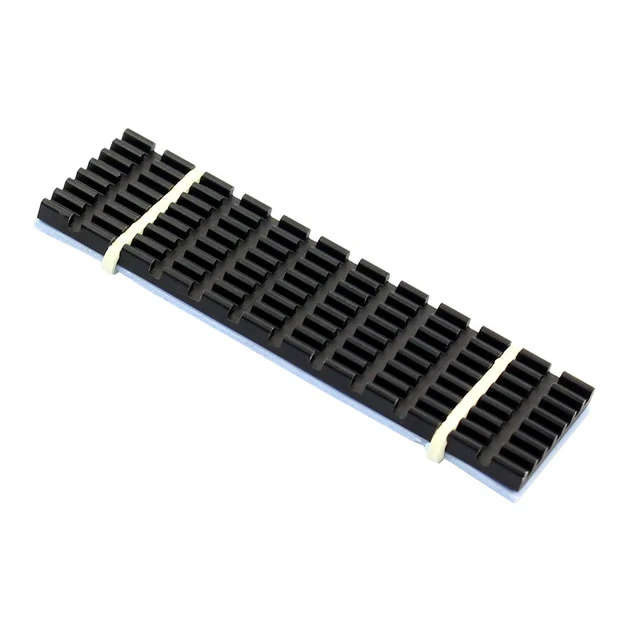 Alt view image 4 of 7 - Upgraded Heatsink Cooler Heat Sink Cool Fin Thermal Conductive Adhesive for M.2 NGFF 2280 PCI-E NVME SSD 70 * 22mm Thickness 3/6mm (3mm, Black)