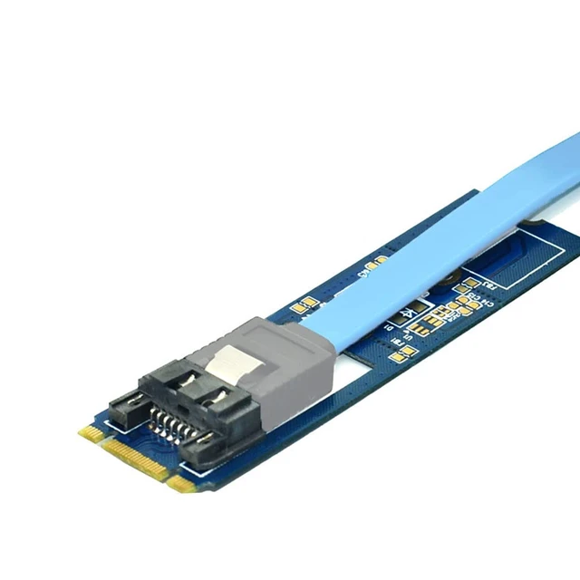 Alt view image 3 of 6 - M.2 to SATA 7Pin Adapter Card M.2 Key B-M to SATA3.0 Converter Board for M2 NGFF 2242 2260 2280 SDD