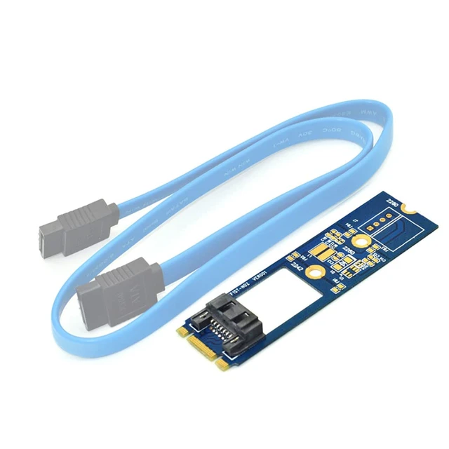 Alt view image 4 of 6 - M.2 to SATA 7Pin Adapter Card M.2 Key B-M to SATA3.0 Converter Board for M2 NGFF 2242 2260 2280 SDD