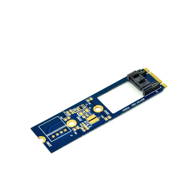 Alt view image 6 of 6 - M.2 to SATA 7Pin Adapter Card M.2 Key B-M to SATA3.0 Converter Board for M2 NGFF 2242 2260 2280 SDD