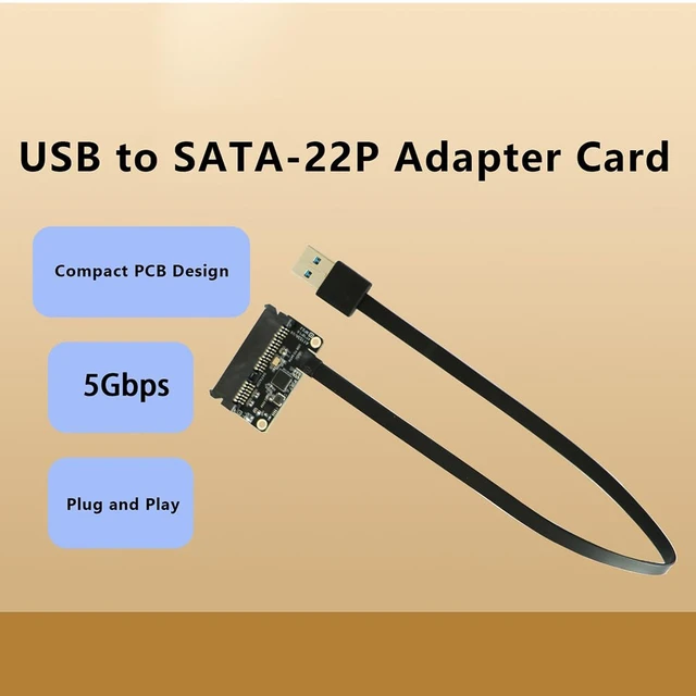 Alt view image 2 of 7 - USB to SATA 22P Adapter Card DIY Portable Hard Drive Board A1153A for 2.5" HDD SSD Enclosure (20CM)
