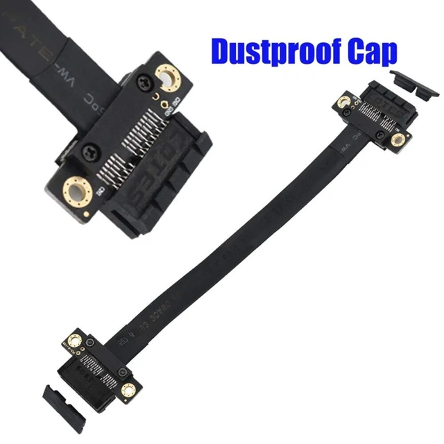 Alt view image 2 of 6 - PCIe 3.0 36PIN 1X to PCIe 1X Extension Cable 20cm PCI-E X1 PCI Express Riser Card Gen3 8Gbps Graphic WLAN Extender Ribbon Cable M-M/F-F (Female to Female)