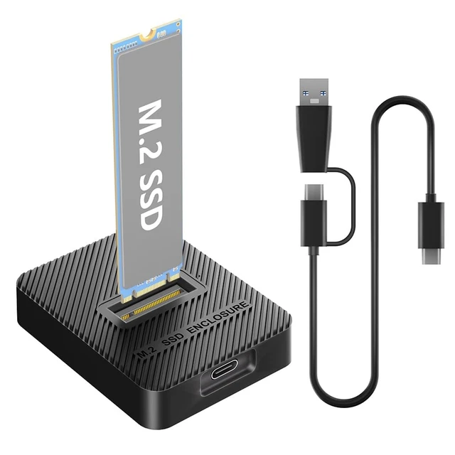 Alt view image 7 of 7 - 10Gbps USB C to M.2 SATA + NVMe-Compatible SSD Enclosure Dual Protocol Tool-Free Vertical Dock for 2230 2242 2260 2280 SSD