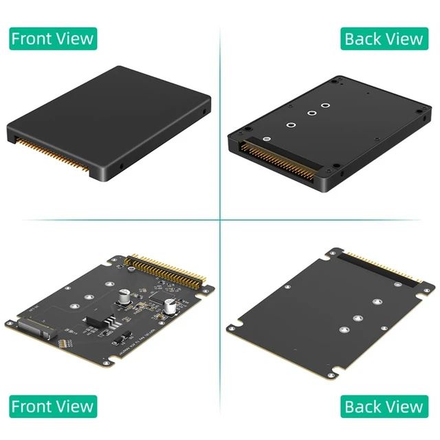 Alt view image 7 of 7 - M.2 NGFF B-Key SATA SSD to 2.5-Inch IDE 44 Pin ATA Adapter Card, Convert M.2 NGFF SSD to PATA IDE Hard Disk for Old Laptop with Plastic Enclosure
