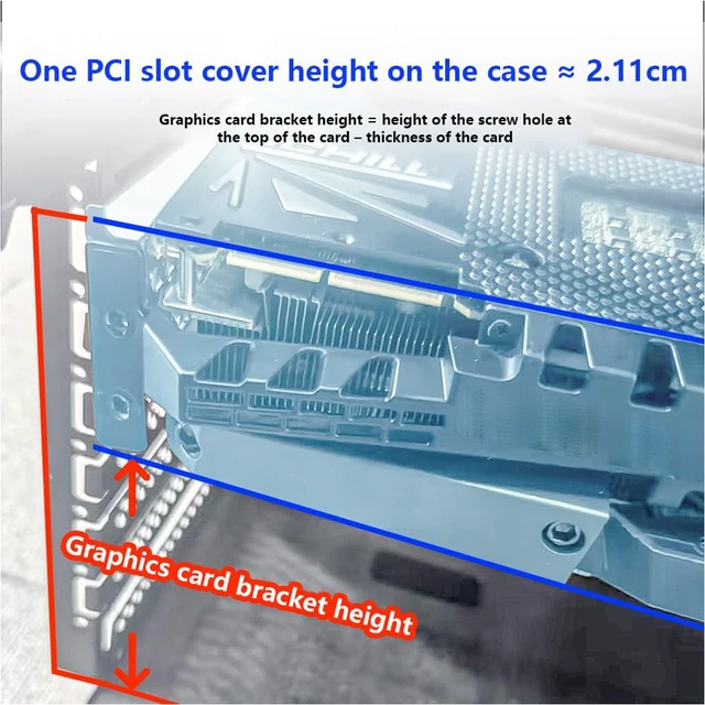 Alt view image 3 of 7 - Adjustable Anti-Sag GPU Support Holder Telescoping Magnetic Graphics Card Bracket 696mm for ITX Cases, 5kg Load, Aluminum Alloy (72-120mm)