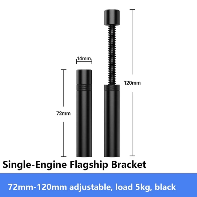 Alt view image 2 of 7 - Adjustable Anti-Sag GPU Support Holder Telescoping Magnetic Graphics Card Bracket 696mm for ITX Cases, 5kg Load, Aluminum Alloy (72-120mm)