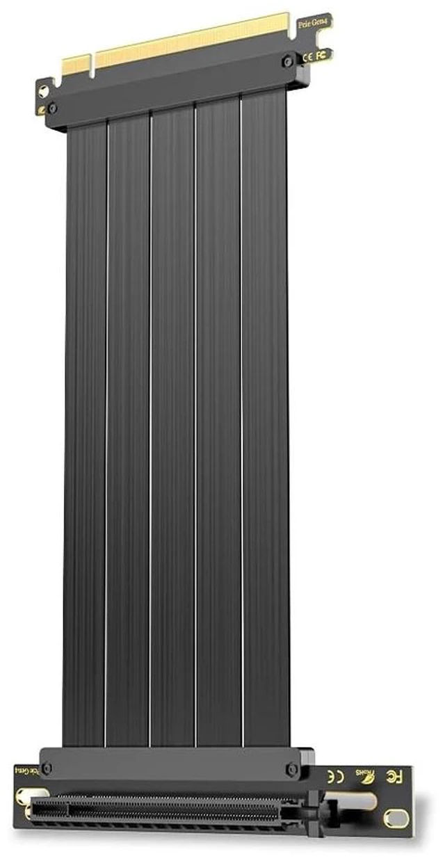 Main image of PCIe x16 GPU Extension Cable Vertical Mount Riser Compatible with RTX 40/30/20 Series, RX 7000/6000 Series GPU (PCIe4.0, 10CM 180° to 90°)
