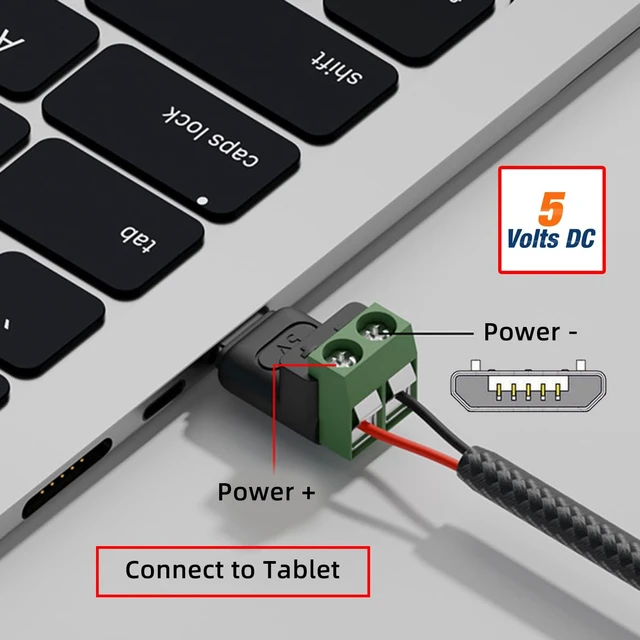 Alt view image 7 of 7 - DIY OEM Micro USB 5Pin Male Connector to 2Pin Terminal DIY OEM Repair Solderless Connector DC 5V Power (5pcs/Set)