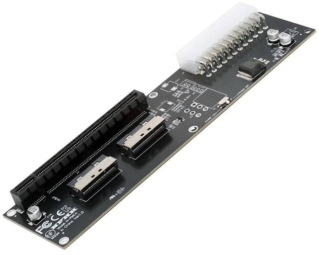 Main image of Dual Mini Cool Edge IO SFF-TA-1016 MCIO 8X to PCI-E 5.0 PCI-Express 16X VROC Adapter for Mainboard Graphics Card