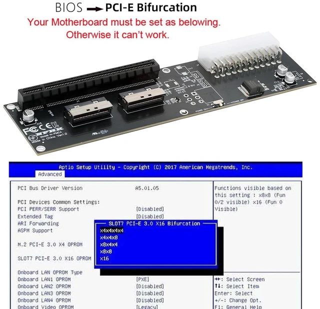 Alt view image 5 of 7 - Dual Mini Cool Edge IO SFF-TA-1016 MCIO 8X to PCI-E 5.0 PCI-Express 16X VROC Adapter for Mainboard Graphics Card