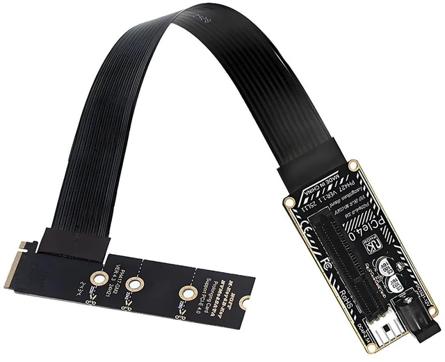 Main image of M.2 NVMe M-Key Right Angled Type 90 Degree to PCI-E X1 X4 X8 X16 Cable 30cm Graphics Card Extension Adapter PCI-Express for M2 2260 2280