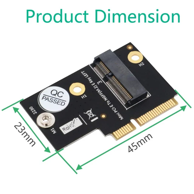 Alt view image 2 of 5 - NGFF M.2 (Key-A+E/Key-E) to Half-Size Mini PCI-E Express Card,Compatible with Intel AX201 AX200 9260 8265 8260 7260 Card