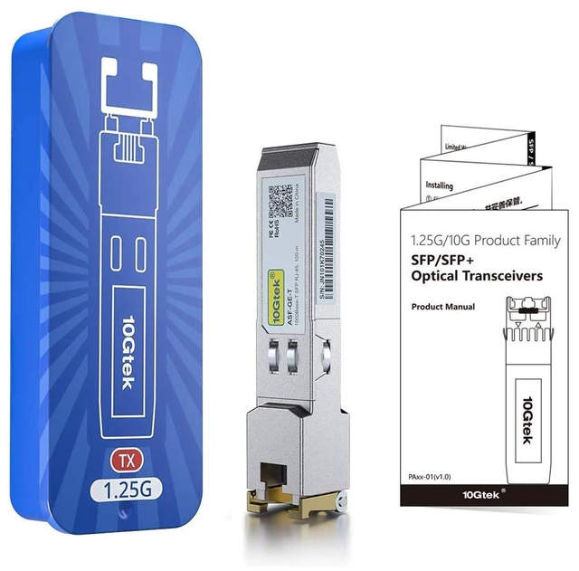 Alt view image 5 of 6 - 1.25G SFP-T, 1000BASE-T Copper SFP, SFP to RJ45 SFP Module Transceiver for Cisco SFP-GE-T, Meraki, Fortinet, Ubiquiti UniFi UF-RJ45-1G, D-Link, Supermicro, Netgear, TP-Link and More