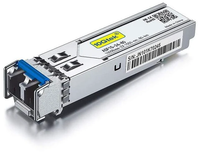 Main image of 1.25G 1000Base-ZX SFP Transceiver, 1550nm SMF, up to 80 km, for Cisco GLC-ZX-SMD, Ubiquiti UniFi, Mikrotik, D-Link, Supermicro, Netgear, TP-Link, Broadcom, Linksys and More.