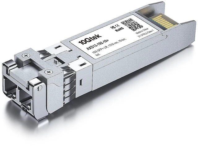Alt view image 2 of 6 - Industrial Grade 10GBase-LR SFP+ Transceiver, 10G 1310nm SMF SingleMode Fiber Optic Module, up to 10km, for Cisco SFP-10G-LR, Meraki MA-SFP-10GB-LR, Ubiquiti UniFi UF-SM-10G, Fortinet and More
