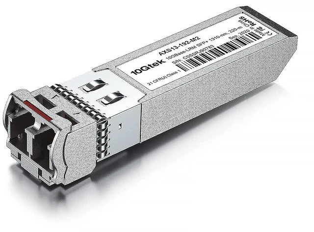 Main image of 10GBase-LRM SFP+ Transceiver, MMF MultiMode LC Fiber Optic Module, up to 220m, for Cisco SFP-10G-LRM, Meraki MA-SFP-10GB-LRM, Ubiquiti UniFi, Mikrotik, Netgear, Supermicro, TP-Link and More