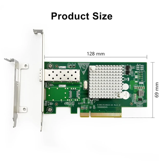 Alt view image 5 of 7 - 10Gb PCI-E NIC Network Card with Intel 82599EN, Single SFP+ Port