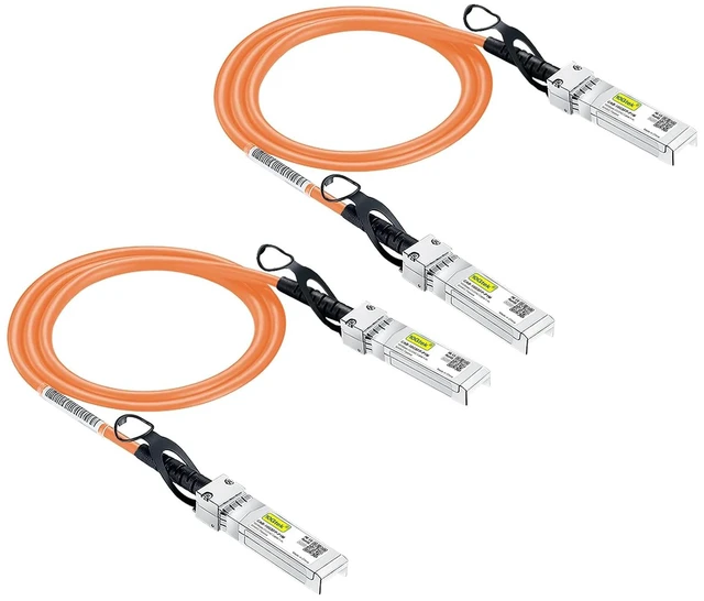 Main image of Orange Colored 10G SFP+ DAC Cable - Twinax SFP Cable for Ubiquiti UACC-DAC-SFP10-1M, 1-Meter(3.3ft), 2 Pack