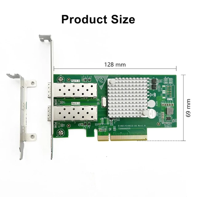 Alt view image 5 of 7 - 10Gb PCI-E NIC Network Card with Intel 82599ES, Dual SFP+ Ports