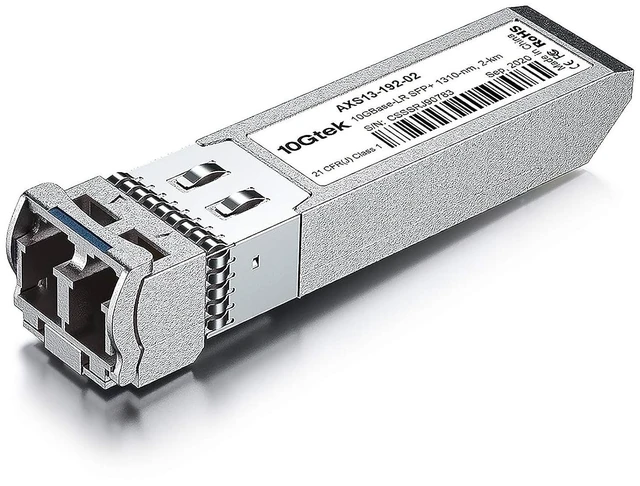 Main image of 10GBase-LR Lite SFP+ IR Transceiver, 10G 1310nm SMF Fiber Optic Module, 1.4km, for Cisco SFP-10G-LRM2, Fortinet, Meraki, Ubiquiti UniFi, Netgear AXM764, Supermicro, TP-Link, Broadcom and More