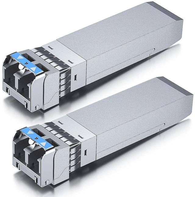 Main image of 10GBase-LR SFP+ Transceiver, 10G 1310nm SMF Module for Cisco SFP-10G-LR, Meraki MA-SFP-10GB-LR, Ubiquiti UniFi UF-SM-10G, Mikrotik, Fortinet, Netgear and More, up to 10km, Pack of 2