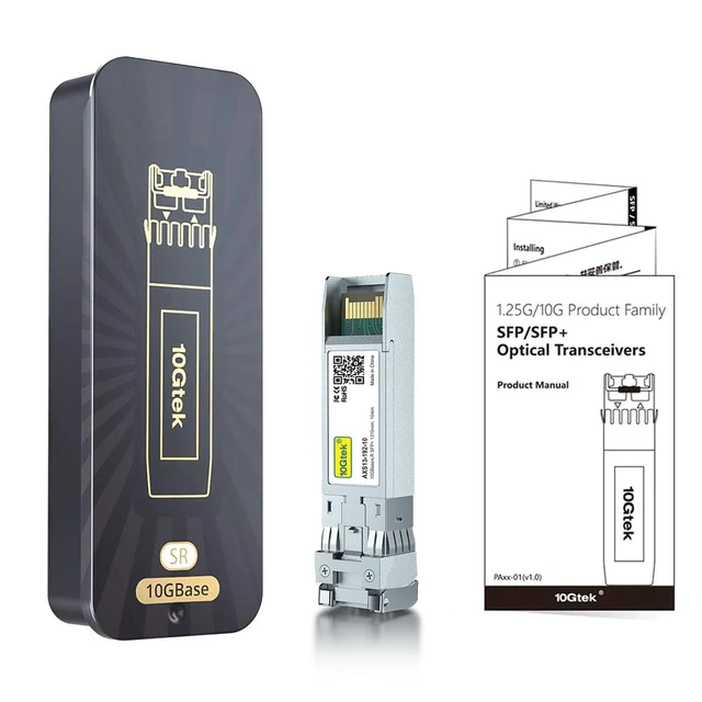 Alt view image 6 of 6 - 10GBase-LR SFP+ Transceiver, 10G 1310nm SMF Module for Cisco SFP-10G-LR, Meraki MA-SFP-10GB-LR, Ubiquiti UniFi UF-SM-10G, Mikrotik, Fortinet, Netgear and More, up to 10km, Pack of 4
