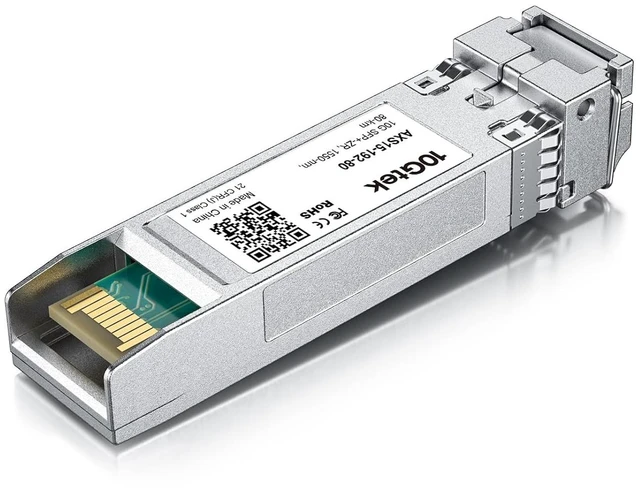 Alt view image 4 of 7 - 10GBase-ZR SFP+ Transceiver, 10G 1550nm SMF Module for Cisco SFP-10G-ZR, Meraki, Ubiquiti UniFi, Mikrotik, Netgear, D-Link, Supermicro, TP-Link, Broadcom, Linksys and More, up to 80km