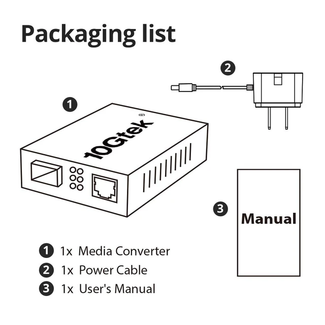 Alt view image 6 of 6 - Gigabit Ethernet Media Converter, Open SFP Fiber to Ethernet RJ45 Converter for 10/100/1000Base-Tx to SFP(SFP Slot Without Module), UL Certified