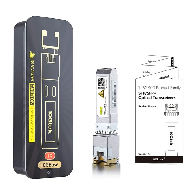 Alt view image 6 of 6 - 10Gb SFP+ to RJ45 Transceiver, 10Gbase-T Ethernet Module Support 10G/5G/2.5G, up to 30 Meters, Compatible with Cisco, Ubiquiti, Meraki, MikroTik, Supermicro and More (Model: RTL8261)