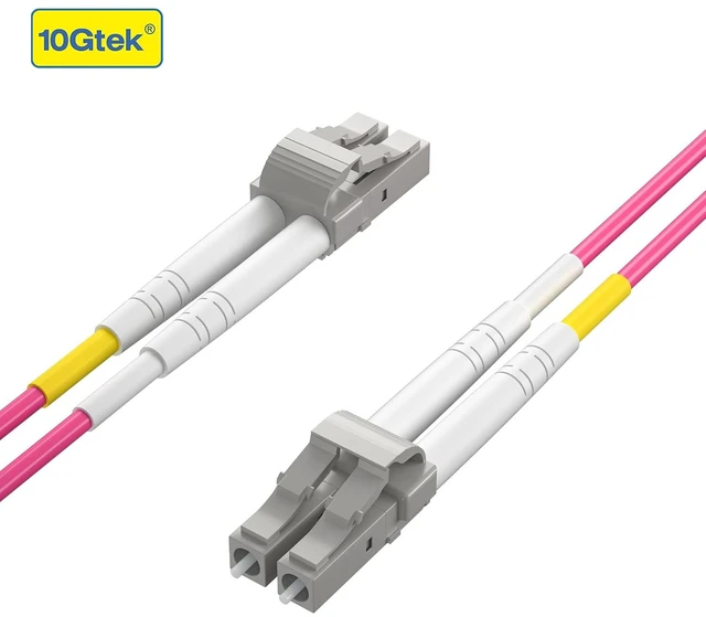 Alt view image 4 of 6 - Fiber Patch Cable - 10Gb/Gigabit Multi-Mode Jumper Duplex 50/125m LSZH Fiber Optic Cord for SFP Transceiver, Magenta, 0.5-Meter(1.6ft), 10-Pack