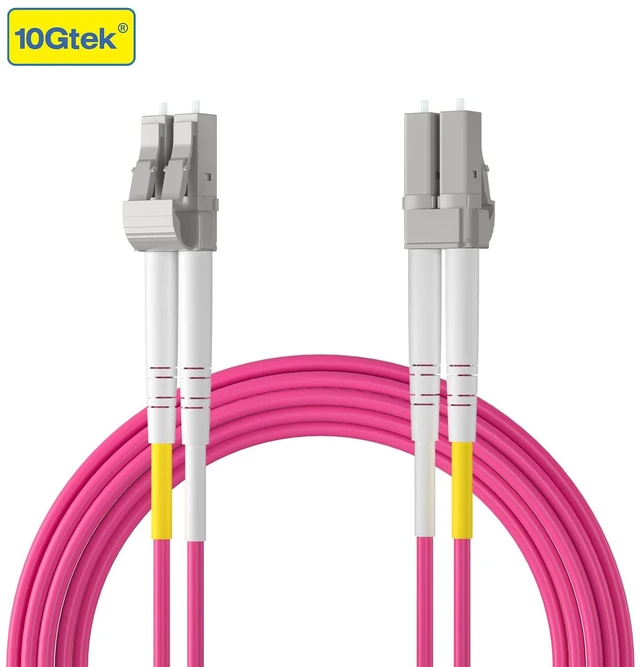 Alt view image 3 of 6 - Fiber Patch Cable - 10Gb/Gigabit Multi-Mode Jumper Duplex 50/125m LSZH Fiber Optic Cord for SFP Transceiver, Magenta, 0.5-Meter(1.6ft), 10-Pack
