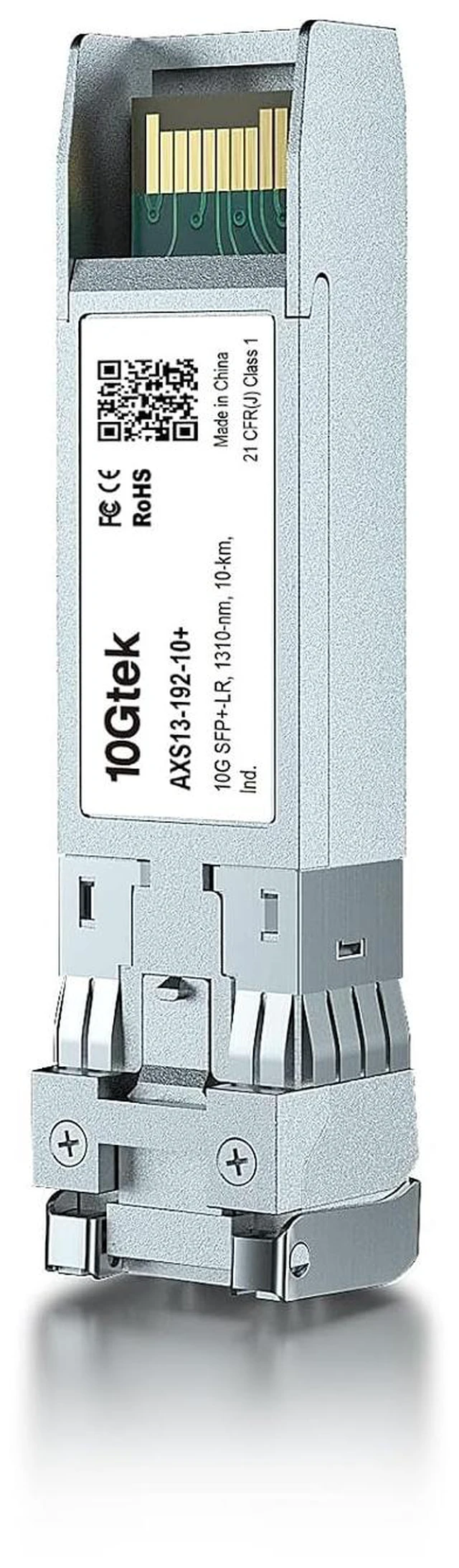Alt view image 4 of 6 - Industrial Grade 10GBase-LR SFP+ Transceiver, 10G 1310nm SMF SingleMode Fiber Optic Module, up to 10km, for Cisco SFP-10G-LR, Meraki MA-SFP-10GB-LR, Ubiquiti UniFi UF-SM-10G, Fortinet and More