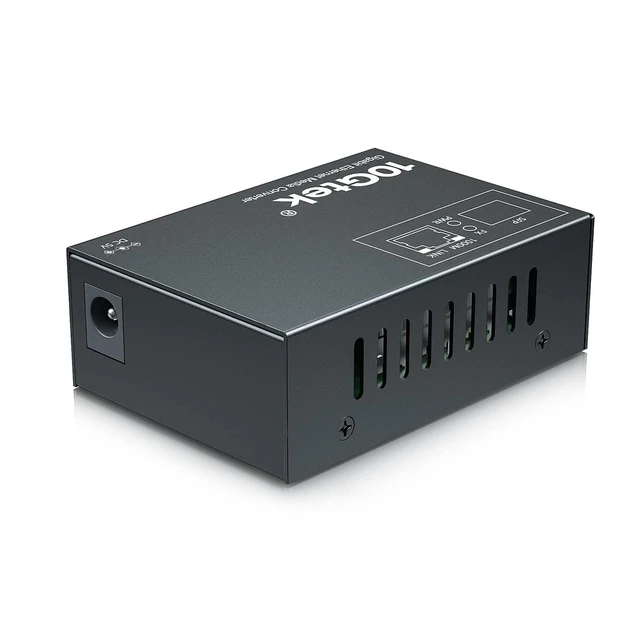 Alt view image 3 of 7 - [Mini Size Gigabit Ethernet Media Converter, MultiMode Dual LC Fiber to Ethernet RJ45 Converter for 10/100/1000Base-Tx to 1000Base-SX(with a SFP MMF 850-nm Module), up to 550-m, Pack of 2