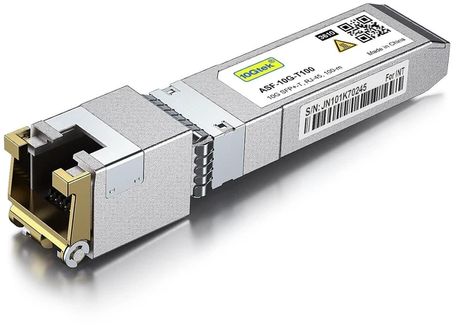 Main image of 100-Meter 10GBase-T SFP+ to RJ45 Transceiver, RJ45 to SFP+ Copper Ethernet CAT.6a Module, for Cisco SFP-10G-T-X