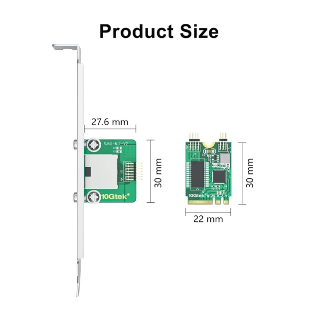 Alt view image 4 of 6 - M.2 A+E Key 2.5G Gigabit Ethernet Network Card, Realtek with RTL8125BG Chip