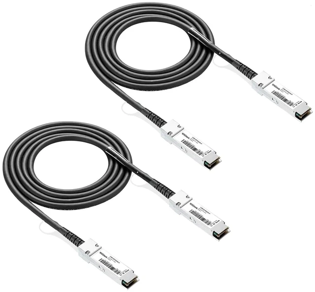 Main image of 40G QSFP+ DAC Cable - 40GBASE-CR4 Passive Direct Attach Copper Twinax QSFP Cable for Cisco QSFP-H40G-CU2M, Meraki MA-CBL-40G-2M, Supermicro, Mikrotik, Open Switch Devices,2-Meter(6.6ft), 2-Pack