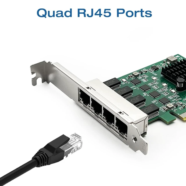 Alt view image 3 of 7 - 100M/1000M/2.5G NIC Network Card, Quad RJ-45 Port, with Realtek RTL8125BG Controller, Support Windows/Windows Server/Linux/Ubuntu/Centos/Vmware