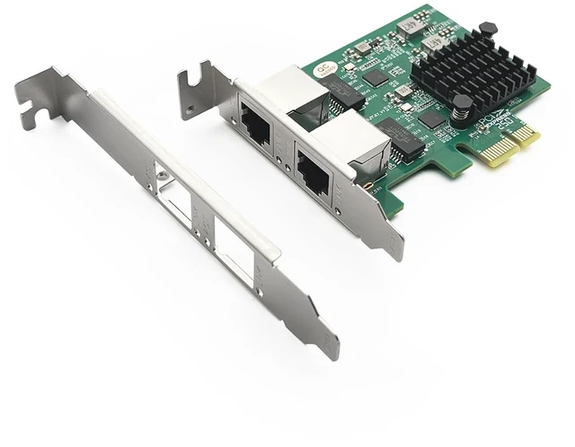 Main image of 100M/1000M/2.5G NIC Network Card, Dual RJ-45 Port, with Realtek RTL8125BG Controller, Support Windows/Windows Server/Linux/Ubuntu/Centos/Vmware
