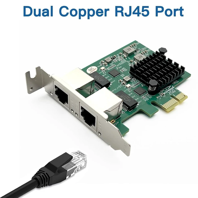 Alt view image 3 of 7 - 100M/1000M/2.5G NIC Network Card, Dual RJ-45 Port, with Realtek RTL8125BG Controller, Support Windows/Windows Server/Linux/Ubuntu/Centos/Vmware