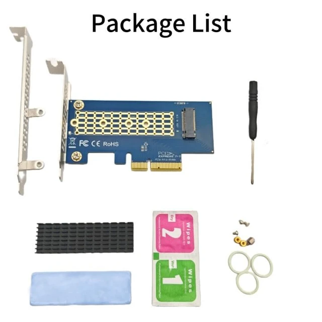 Alt view image 7 of 7 - M.2 NVMe SSD Adapter Card with Heatsink, PCIe 4.0 x4 Slot (M-Key), Supports NVMe Drives via Bifurcation, Requires BIOS Split Support, for Desktop & Server