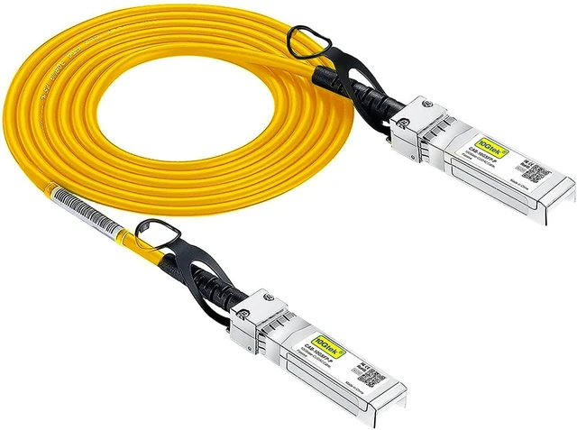 Main image of Yellow Colored 10G SFP+ DAC Cable - Twinax SFP Cable for Ubiquiti UACC-DAC-SFP10-0.5M, 0.5-Meter(1.6ft)