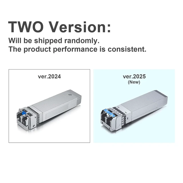 Alt view image 2 of 6 - 10GBase-LR SFP+ Transceiver, 10G 1310nm SMF SingleMode LC Fiber Optic Module, up to 10km, for Cisco SFP-10G-LR, Meraki MA-SFP-10GB-LR, Ubiquiti UniFi UF-SM-10G, Mikrotik, Fortinet, TP-Link