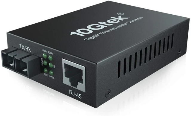 Main image of SMF Gigabit Ethernet Media Converter, Dual SC Fiber, 1000Base-LX to 10/100/1000Base-Tx, 20km, UL Certified
